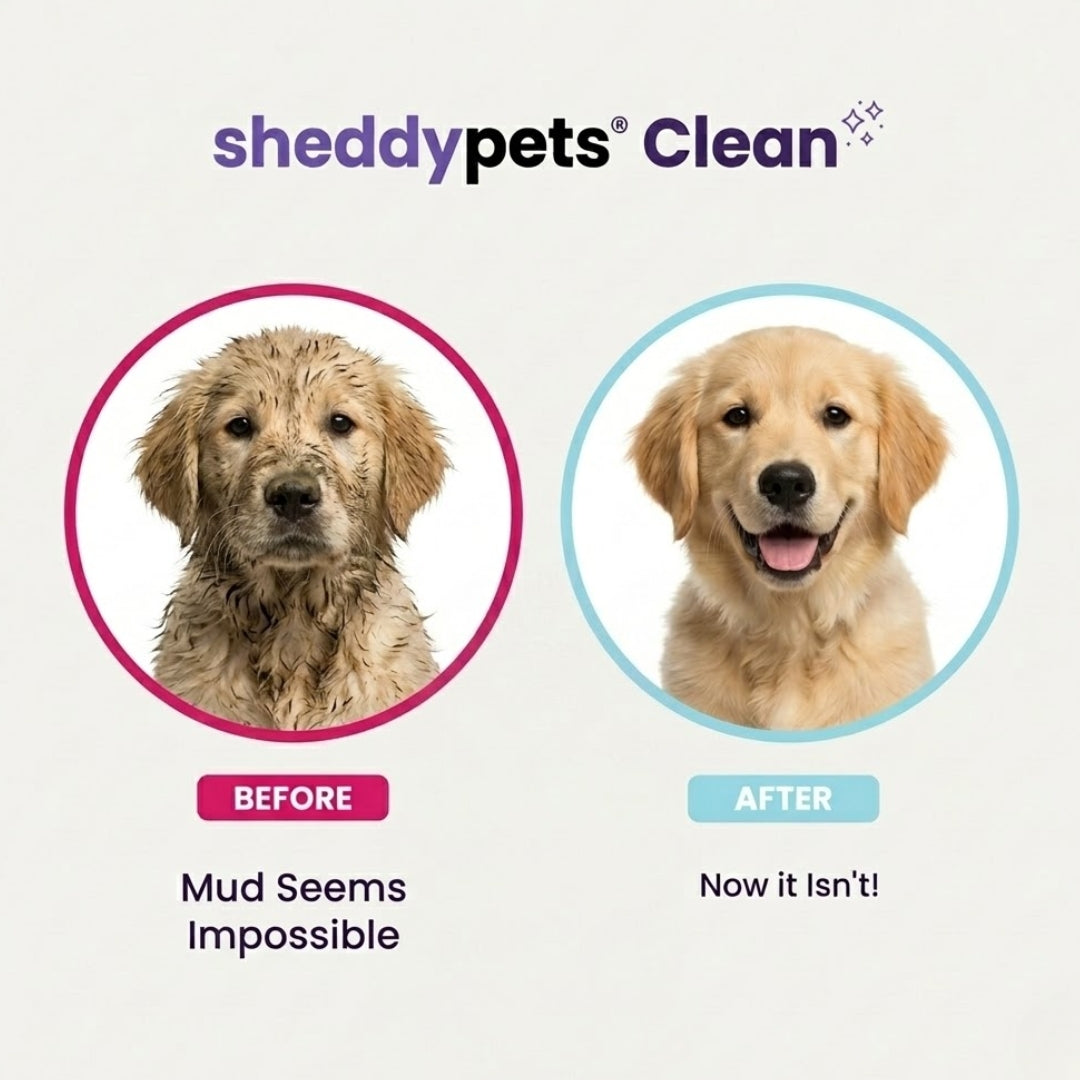 Sheddy Pets® Plant-Based Pet Bathing Glove Wipes – 20 Pcs