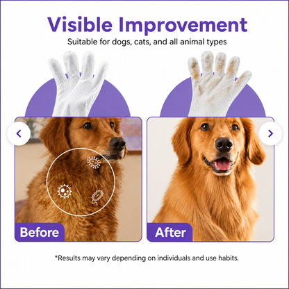 Sheddy Pets® Plant-Based Pet Bathing Glove Wipes